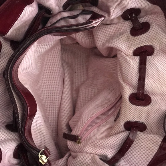 Dooney & Bourke Patent Leather Plum Chiara Tote Purse LARGE - Picture 2 of 10